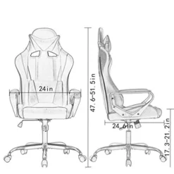 Ergonomic Office Chair Desk Gaming Chair PC Racing Chair High Back Executive Recliner Backrest And Seat Height Adjustable Swivel Rocker E-Sports Chair For Adults With Headrest And Lumbar Support 13 Ergonomic Office Chair Desk Gaming Chair PC Racing Chair High Back Executive Recliner Backrest And Seat Height Adjustable Swivel Rocker E-Sports Chair For Adults With Headrest And Lumbar Support -Amazon Basics Furniture Shop 41pPb7DlktL