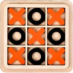 GENERIC WAVYS Tic Tac Toe Wooden Board Game Table Toy Player Room Decor Tables Family XOXO Decorative Pieces Classic Wood Game For Kids Fun Indoor Game Night Activity For Boys And Girls,Black And White -Amazon Basics Furniture Shop 41pj2LEs5ZL. AC