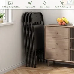 JAXPETY 10 Pack Plastic Folding Chair Foldable Chairs For Outdoor Indoor Commercial Events Wedding Party Chairs With Padded Seat, Black 12 JAXPETY 10 Pack Plastic Folding Chair Foldable Chairs For Outdoor Indoor Commercial Events Wedding Party Chairs With Padded Seat, Black -Amazon Basics Furniture Shop 41q7vNcuQZL