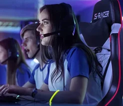 Homall Gaming Racing Office High Back PU Leather Chair Computer Desk / Video Game Chair Ergonomic Swivel Chair With Headrest And Lumbar Support (Black&White) -Amazon Basics Furniture Shop 41qZ4UnSH4S