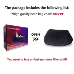 Kgitpve Bean Bag Chair Cover (No Filler,Cover Only) PV Velvet Bean Bag Chairs, Big Round Comfy Bean Bag Bed Lazy Sofa Bed Cover (4ft, White) 16 Kgitpve Bean Bag Chair Cover (No Filler,Cover Only) PV Velvet Bean Bag Chairs, Big Round Comfy Bean Bag Bed Lazy Sofa Bed Cover (4ft, White) -Amazon Basics Furniture Shop 41r49ItZ8XL