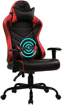 Blue Whale Massage Gaming Chair Desk Office Chair Ergonomic High Back Racing Computer Chair With Headrest And Lumbar Support Backrest, Seat Height Adjustable Swivel Chair(Black) -Amazon Basics Furniture Shop 41rEI9PA5BS. AC