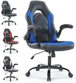 Gaming Chair - Ergonomic Office Chair Desk Chair With Flip-up Armrest And Height Adjustable Splicing PU Leather Computer Chair For Adults 20 Gaming Chair - Ergonomic Office Chair Desk Chair With Flip-up Armrest And Height Adjustable Splicing PU Leather Computer Chair For Adults -Amazon Basics Furniture Shop 41rTlp6VS5L. AC