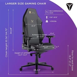Noblerocker Gaming Chair Ergonomic PC Game Chair- Lumbar Support Headrest 4D Armrests Computer Chair, Big And Tall Comfortable Large -Amazon Basics Furniture Shop 41sWWNOvU4L