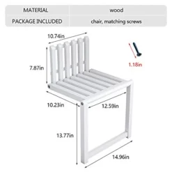 Kelendle Folding Chair Wall-Mounted Invisible Shoe-Changing Stool Made Of Solid Wood Wall Seat Folding With Support Legs Saving Space Suitable For Various Occasions White -Amazon Basics Furniture Shop 41t37FhTwLL