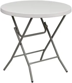Flash Furniture Kathryn 2.63-Foot Round Granite White Plastic Folding Table -Amazon Basics Furniture Shop 41t3Rk2OwGL. AC