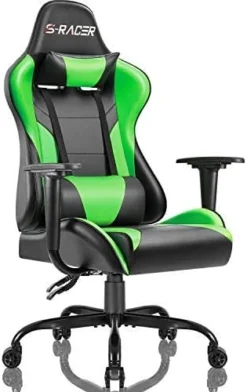 Homall Gaming Chair Computer Office High Back Leather Gamer Desk Chair Ergonomic Adjustable Swivel Racing Chair With Headrest And Lumbar Support (Black) -Amazon Basics Furniture Shop 41t7BVnXghL. AC
