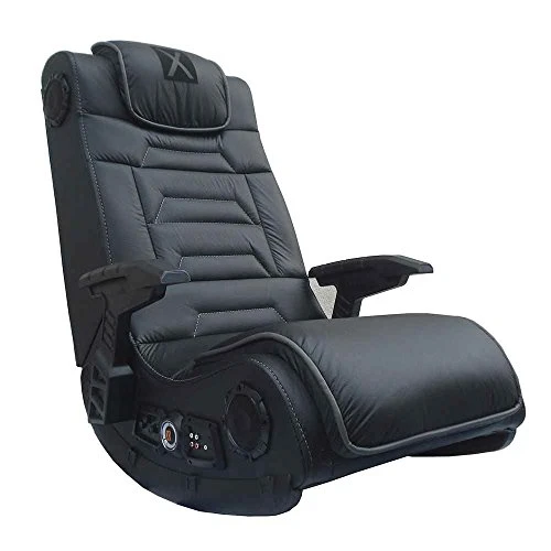X Rocker I Pro Series H3 Vibrating Floor Video Gaming Chair I High Tech Audio, Wireless I Leather, Foldable I Black 2 X Rocker I Pro Series H3 Vibrating Floor Video Gaming Chair I High Tech Audio, Wireless I Leather, Foldable I Black - Image 2