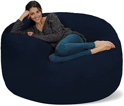 Chill Sack Bean Bag Chair: Giant 5' Memory Foam Furniture Bean Bag - Big Sofa With Soft Micro Fiber Cover - Cobalt Blue 14 Chill Sack Bean Bag Chair: Giant 5' Memory Foam Furniture Bean Bag - Big Sofa With Soft Micro Fiber Cover - Cobalt Blue - Image 14