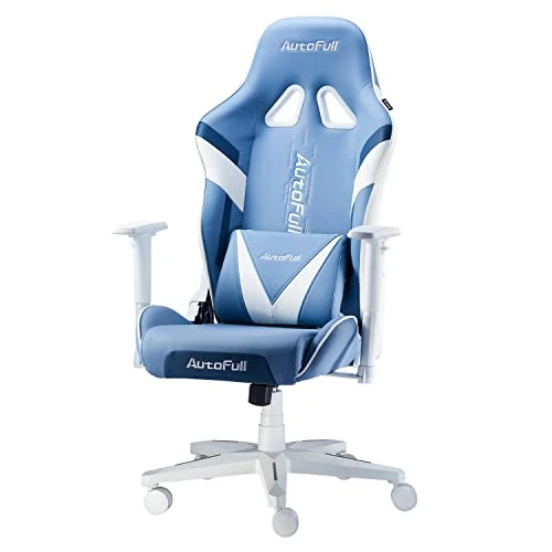 AutoFull C3 Gaming Chair 4.3in Seat Cushion Ergonomic Gamer Chair High Back Computer Gaming Chair Wear-Resistant Super Soft PU Leather With Headrest And Lumbar Support Racing Gaming Chair, Ice Blue 1 AutoFull C3 Gaming Chair 4.3in Seat Cushion Ergonomic Gamer Chair High Back Computer Gaming Chair Wear-Resistant Super Soft PU Leather With Headrest And Lumbar Support Racing Gaming Chair, Ice Blue