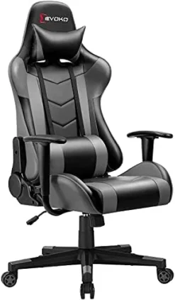 Devoko Ergonomic Gaming Chair Racing Style Adjustable Height High Back PC Computer Chair With Headrest And Lumbar Support Executive Office Chair (Red) -Amazon Basics Furniture Shop 41ujmCTdA S. AC