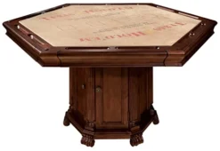 Howard Miller Niagara Game Table 699-013 – Rustic Cherry Finish, Lightly Distressed, Adjustable Floor Levelers, Reversible Top, Storage Base, Game Accessories Included -Amazon Basics Furniture Shop 41ulEGRgJsL