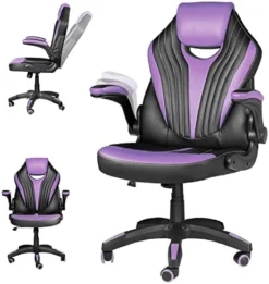 MUZII Gaming Chair, Gamer Chairs For Adults, Video Game Chairs, Swivel Computer Chair With Adjustable Height, Comfortable Office Desk Chair With Wheels, Racing Gaming Chair For Adults Teens, Red -Amazon Basics Furniture Shop 41v3a9YPVHL. AC