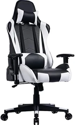 PRISP Gaming Chair With Reclining Backrest, Racing Style High Back Office Chair -Amazon Basics Furniture Shop 41vWEvcuvEL. AC