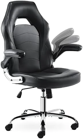 Gaming Chair - Ergonomic Office Chair Desk Chair With Flip-up Armrest And Height Adjustable Splicing PU Leather Computer Chair For Adults 10 Gaming Chair - Ergonomic Office Chair Desk Chair With Flip-up Armrest And Height Adjustable Splicing PU Leather Computer Chair For Adults - Image 10