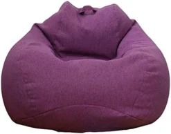 Stuffed Animal Storage Bean Bag Cover (No Filler) Extra Soft Beanbag Seat Chair Covers-100% Cotton Linen Memory Foam Beanbag Replacement Cover For Adults Kids Without Filling (black, 32-36 Inch) -Amazon Basics Furniture Shop 41w9126MQ6L. AC