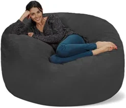 Chill Sack Bean Bag Chair: Giant 5' Memory Foam Furniture Bean Bag - Big Sofa With Soft Micro Fiber Cover - Cobalt Blue 24 Chill Sack Bean Bag Chair: Giant 5' Memory Foam Furniture Bean Bag - Big Sofa With Soft Micro Fiber Cover - Cobalt Blue -Amazon Basics Furniture Shop 41wbZDNBKDL. AC