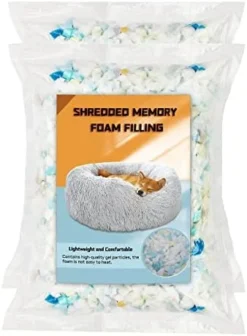 SHWAKK Bean Bag Filler Foam, 150g Premium Shredded Memory Foam, Filler Foam Refill For Easy Pillow, Mattress Grade Replacement Filling For Dolls, Dog Beds, Pillows And Arts Crafts(5.29oz) -Amazon Basics Furniture Shop 41wfXijQNOL. AC