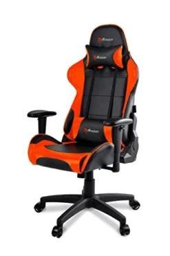 Verona V2 Advanced Racing Style Gaming Chair With High Backrest, Recliner, Swivel, Tilt, Rocker & Seat Height Adjustment, Lumbar & Headrest Pillows Included, Orange - PC/Mac/Linux
