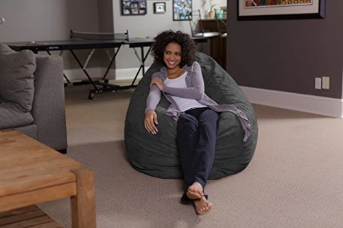 Sofa Sack - Plush, Ultra Soft Bean Bag Chair - Memory Foam Bean Bag Chair With Microsuede Cover - Stuffed Foam Filled Furniture And Accessories For Dorm Room - Charcoal 2 Sofa Sack - Plush, Ultra Soft Bean Bag Chair - Memory Foam Bean Bag Chair With Microsuede Cover - Stuffed Foam Filled Furniture And Accessories For Dorm Room - Charcoal - Image 2