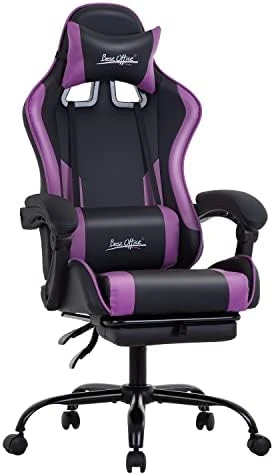 Gaming Chair Office Chair Desk Chair With Footrest Lumbar Support Headrest Armrest Task Rolling Swivel Ergonomic E-Sports Adjustable PC Gamer Chair (Red) 7 Gaming Chair Office Chair Desk Chair With Footrest Lumbar Support Headrest Armrest Task Rolling Swivel Ergonomic E-Sports Adjustable PC Gamer Chair (Red) - Image 7