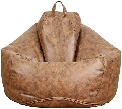 HUMMSE Bean Bag Chair Cover【with Inner Cover】 (No Filler) Plush Toys Storage XXXL(47 X 39) Inches Ultra Soft Leatherette | Washable | Water Resistant | Adult Size Zipper Recliner (Brown, Large) 7 HUMMSE Bean Bag Chair Cover【with Inner Cover】 (No Filler) Plush Toys Storage XXXL(47 X 39) Inches Ultra Soft Leatherette | Washable | Water Resistant | Adult Size Zipper Recliner (Brown, Large) - Image 7