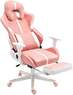 WQSLHX Gaming Chair With Massage And Footrest, Swivel Reclinable Gamer Chair With Armrest, Height Adjustable Computer Chair, Racing Style Office Game Chair For Adults, Gray 17 WQSLHX Gaming Chair With Massage And Footrest, Swivel Reclinable Gamer Chair With Armrest, Height Adjustable Computer Chair, Racing Style Office Game Chair For Adults, Gray -Amazon Basics Furniture Shop 41y9VYNb5L. AC