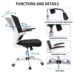 Bonzy Home Ergonomic Office Chair Mesh High Back Computer Chair Height Adjustable Swivel Desk Chairs With Wheels,Adjustable Armrest Backrest,Black 12 Bonzy Home Ergonomic Office Chair Mesh High Back Computer Chair Height Adjustable Swivel Desk Chairs With Wheels,Adjustable Armrest Backrest,Black -Amazon Basics Furniture Shop 41yJVN6vfDL