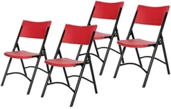 OEF Furnishings (4 Pack Heavy Duty Indoor/Outdoor Plastic Folding Chair, Light Grey -Amazon Basics Furniture Shop 41yV6BOsrNL. AC