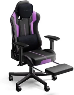 Nokaxus Gaming Chair Large Size High-back Ergonomic Racing Seat With Massager Lumbar Support And Retractible Footrest PU Leather 90-180 Degree Adjustment Of Backrest Thickening Sponges (YK-6008-BLACK) 28 Nokaxus Gaming Chair Large Size High-back Ergonomic Racing Seat With Massager Lumbar Support And Retractible Footrest PU Leather 90-180 Degree Adjustment Of Backrest Thickening Sponges (YK-6008-BLACK) -Amazon Basics Furniture Shop 41yZ AOCRML. AC
