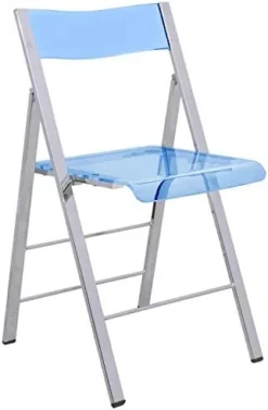 LeisureMod Milden Modern Acrylic Folding Chairs (Clear) -Amazon Basics Furniture Shop 41ylkvKvz0L. AC