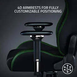 Razer Iskur Gaming Chair: Ergonomic Lumbar Support System - Multi-Layered Synthetic Leather - High Density Foam Cushions - Engineered To Carry - Memory Foam Head Cushion - Black/Green -Amazon Basics Furniture Shop 41z4ydAOZuL
