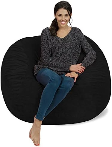 Chill Sack Bean Bag Chair: Giant 4' Memory Foam Furniture Bean Bag - Big Sofa With Soft Micro Fiber Cover - Navy 7 Chill Sack Bean Bag Chair: Giant 4' Memory Foam Furniture Bean Bag - Big Sofa With Soft Micro Fiber Cover - Navy - Image 7