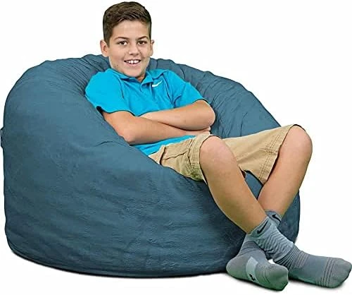 ULTIMATE SACK 3000 (3 Ft.) Bean Bag Chair Cover In Multiple Colors: Cover ONLY. (3000, Black Suede) 13 ULTIMATE SACK 3000 (3 Ft.) Bean Bag Chair Cover In Multiple Colors: Cover ONLY. (3000, Black Suede) - Image 13