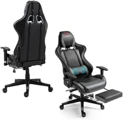 WQSLHX Gaming Chair With Massage And Footrest, Swivel Reclinable Gamer Chair With Armrest, Height Adjustable Computer Chair, Racing Style Office Game Chair For Adults, Gray 14 WQSLHX Gaming Chair With Massage And Footrest, Swivel Reclinable Gamer Chair With Armrest, Height Adjustable Computer Chair, Racing Style Office Game Chair For Adults, Gray -Amazon Basics Furniture Shop 41zqoVXjDgL. AC