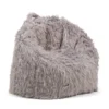 Big Joe Milano Bean Bag Chair, Gray Shag Fur, 2.5ft