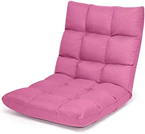 Giantex Floor Sofa Chair Video Gaming Chair With 14 Adjustable Position, Padded Back Support Floor Cushioned Seat, Folding Lazy Chair For Meditation, Reading, Watching, Living Room Recliner(Black) 11 Giantex Floor Sofa Chair Video Gaming Chair With 14 Adjustable Position, Padded Back Support Floor Cushioned Seat, Folding Lazy Chair For Meditation, Reading, Watching, Living Room Recliner(Black) - Image 11