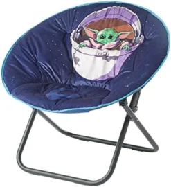 Idea Nuova Jurassic World Plush Folding Saucer™ Chair With 32" Folding And Metal Frame For Kids,Teens,Adults -Amazon Basics Furniture Shop 41zveR8VluL. AC