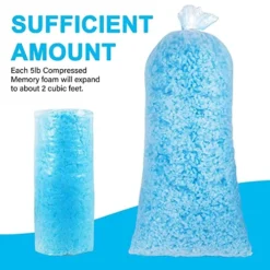 DR.DUDU 5lbs Shredded Memory Foam Filling For Bean Bag Filler, Soft And Convenient Pillow Stuffing Foam For Couch Cushion Dog Bed Chair Arts Crafts, Added Gel Particles -Amazon Basics Furniture Shop 5106eHjt5FL