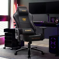 Big And Tall Gaming Chair 350lbs-Racing Computer Gamer Chair, Ergonomic High Back PC Chair With Wide Seat, Reclining Back, 3D Armrest For Adult