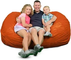 ULTIMATE SACK Lounger Bean Bag Chair: Giant Foam-Filled Furniture - Machine Washable Covers, Double Stitched Seams, Durable Inner Liner, And 100% Virgin Foam. Corner Chair. (Charcoal, Fur) -Amazon Basics Furniture Shop 511oL7mBAcL. AC