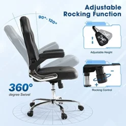 Gaming Chair, Home Office Computer Chair PU Leather Ergonomic Racing Desk Chair Adjustable Height Mid Back Executive Task Chair With Lumbar Support And Flip Up Armrest, Rocking Swivel Comfty Cushion 15 Gaming Chair, Home Office Computer Chair PU Leather Ergonomic Racing Desk Chair Adjustable Height Mid Back Executive Task Chair With Lumbar Support And Flip Up Armrest, Rocking Swivel Comfty Cushion -Amazon Basics Furniture Shop 513txvNJ3BL