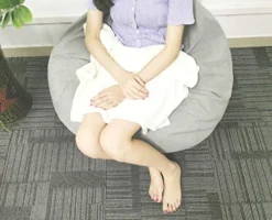 Bean Bag Chair Cover(No Bean Filling),Stuffed Animal Storage, Extra Large Lazy Sofa Bean Bag Cover, Stuffable Zipper Beanbag Covers For Adults (Grey-35.4 "x 43.3" Cover Only) -Amazon Basics Furniture Shop 516o6BF4PyL