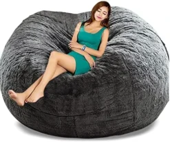 Kgitpve Bean Bag Chair Cover (No Filler,Cover Only) PV Velvet Bean Bag Chairs, Big Round Comfy Bean Bag Bed Lazy Sofa Bed Cover (4ft, White) 20 Kgitpve Bean Bag Chair Cover (No Filler,Cover Only) PV Velvet Bean Bag Chairs, Big Round Comfy Bean Bag Bed Lazy Sofa Bed Cover (4ft, White) -Amazon Basics Furniture Shop 518ZmJmBq0L. AC