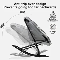 OAKHAM Comfy Saucer Chair, Folding Faux Fur Lounge Chair For Bedroom And Living Room, Flexible Seating For Kids Teens Adults, X-Large, Rock-Grey -Amazon Basics Furniture Shop 519EPagmlFL 1