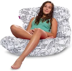 Posh Creations Laguna Lounger Teens, Kids And Adults For Bedrooms And Dorm Rooms, Large Bean Bag Chair, Soft Nylon-Charcoal Gray -Amazon Basics Furniture Shop 51Alb4EQ44L. AC