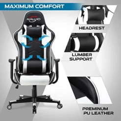 Polar Aurora Gaming Chair Racing Computer Chairs High Back Video Game Chair Adjustable Executive Ergonomic Swivel Gamer Chair -Amazon Basics Furniture Shop 51ApxzKIrJL