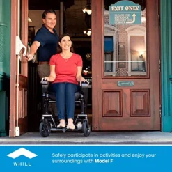 WHILL Model F Power Chair - Convenience And Performance - With Foldable Design, Smart Technology, And Remote Control Via App - A Perfect Mobility Solution For Adults And Elderly. - Black (One Size)