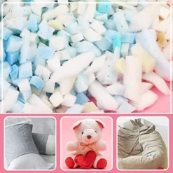 SHWAKK Bean Bag Filler Foam, 150g Premium Shredded Memory Foam, Filler Foam Refill For Easy Pillow, Mattress Grade Replacement Filling For Dolls, Dog Beds, Pillows And Arts Crafts(5.29oz) -Amazon Basics Furniture Shop 51CXdG9fNEL