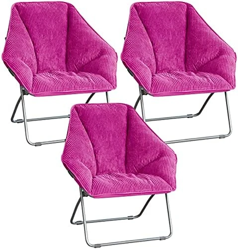 Zenithen Limited Hexagon Folding Dish Chair, Gray Corduroy - Pack Of 1 8 Zenithen Limited Hexagon Folding Dish Chair, Gray Corduroy - Pack Of 1 - Image 8